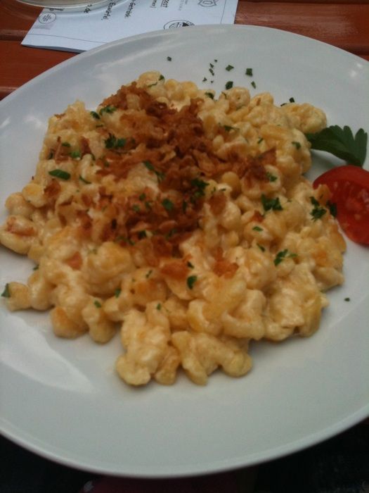 Käsespätzle mit Röstzwiebel