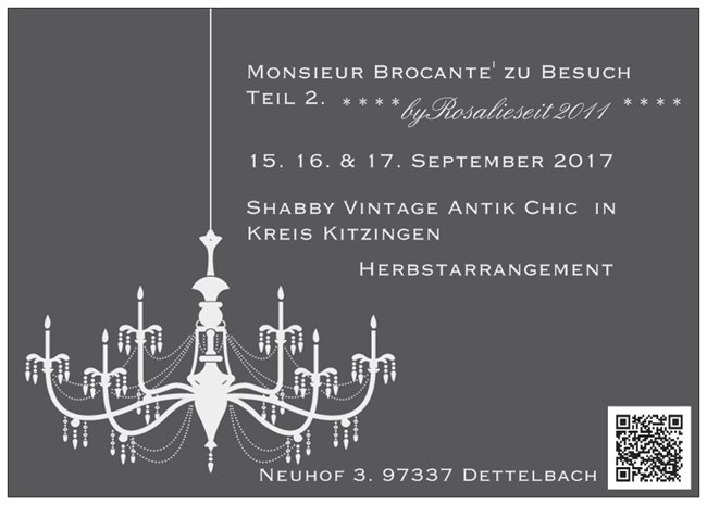 Vintage Antik Kitzingen bald findet unser Herbst Arrangement/ Markt Monsieur Brocante' zu Besuch byROSALIEseit2011' - Teil 2. - statt, wir freuen uns auf Euch... Antique LEICHT Vintage, Unikate, Manufaktur &amp; mehr... Unsere nächsten Shopping/ stöbern de' Luxe Wochenenden FR./ SA. 1./ 2. &amp; 8./ 9. September 2017' und wie gewohnt wöchentlich mit neuen/ alten Antik Wohnschätzen', alte Möbel aus Omas Zeiten... einfach byROSALIEseit2011' und immer möglich Ihr Wunschtermin! Phone 0160/96798556 
Neu, neu