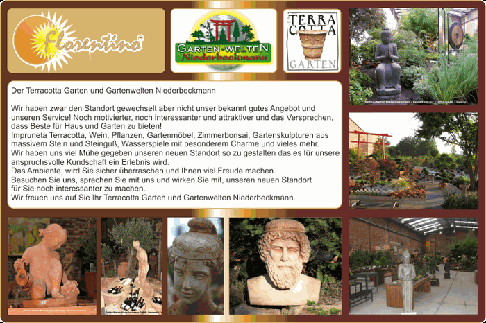 Impruneta Terracotta, Manufaktur Florentino, Der Terracotta Gartem