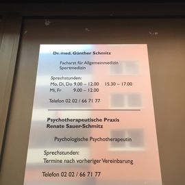 Schmitz G. Dr. med. Arzt für Allgemeinmedizin in Wuppertal