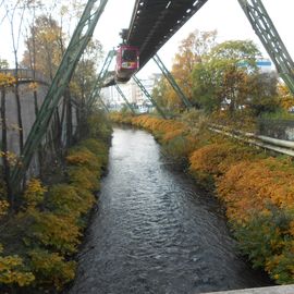Wenig Wasser in der Wupper, Nähe Werther Brücke