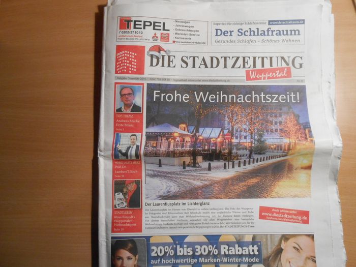 Kostenlose Stadtzeitung für Wuppertal