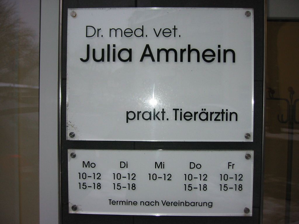Nutzerfoto 8 Amrhein Julia Dr.med.vet. Tierärztin
