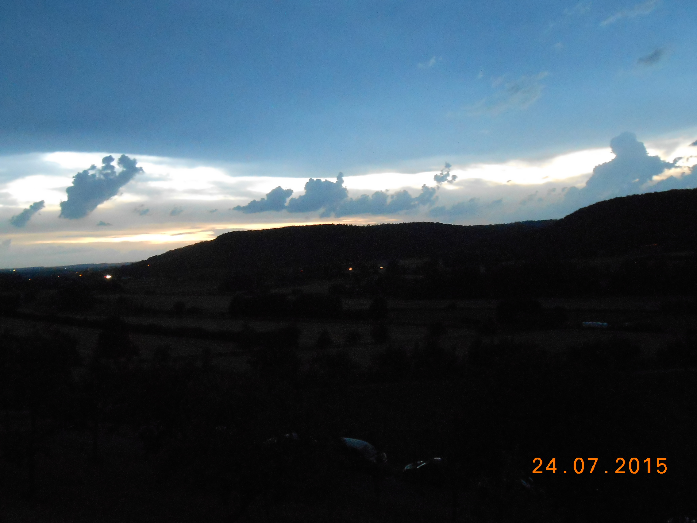 Abendliches Wolkengebilde, bevor der Regen kam