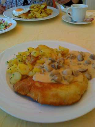 Das Champignonschnitzel