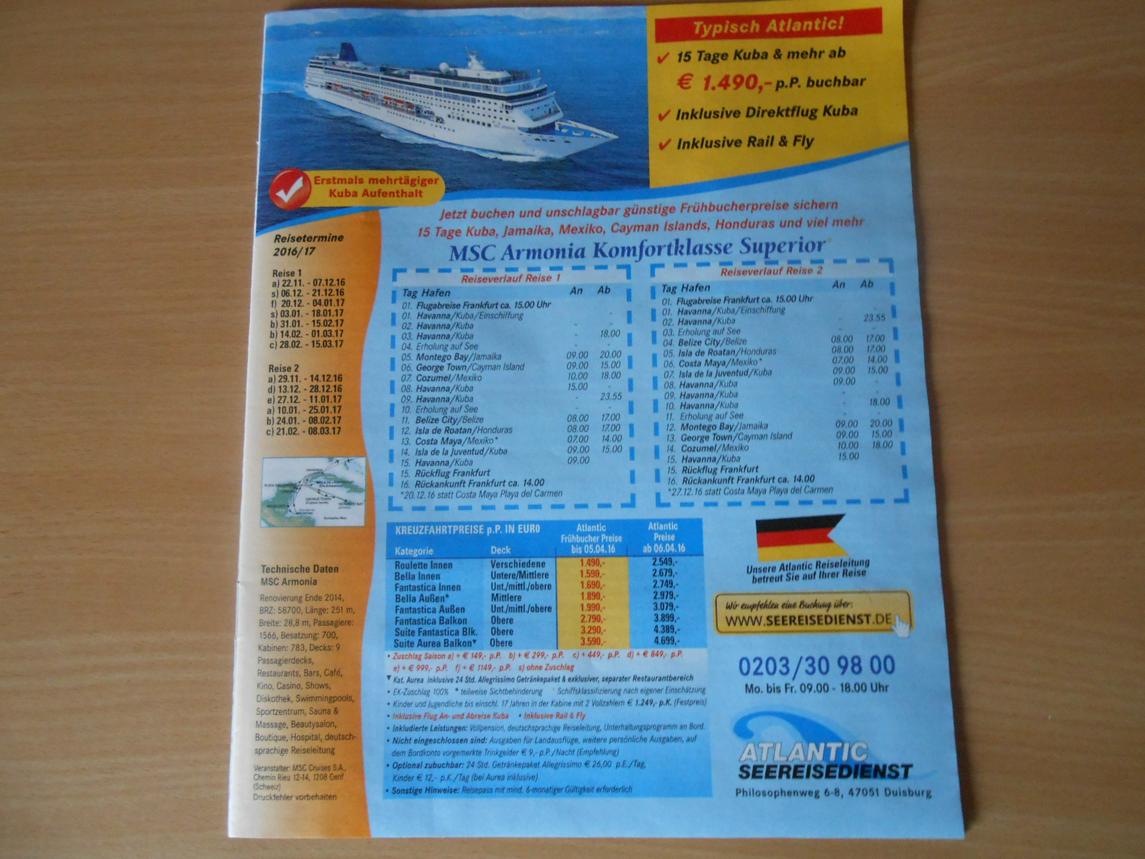 Atlantic - Seereisedienst  in Duisburg