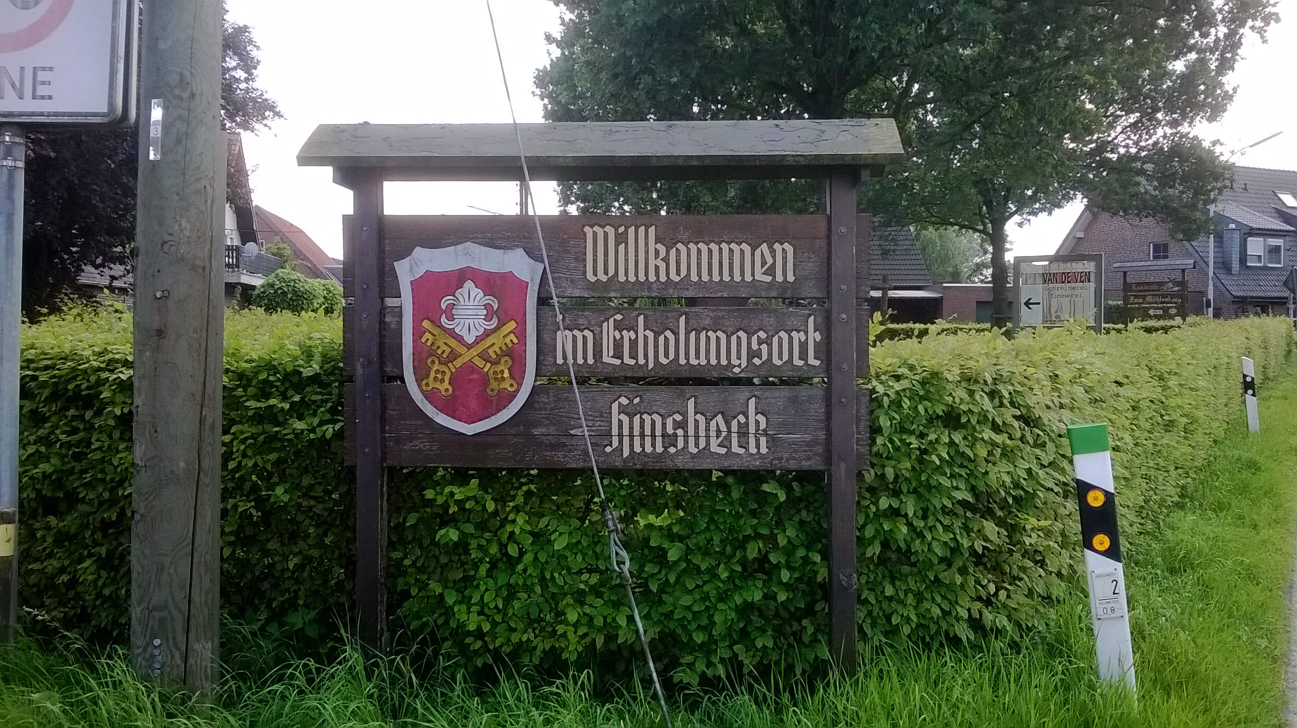 So wird man in Hinsbeck begrüßt