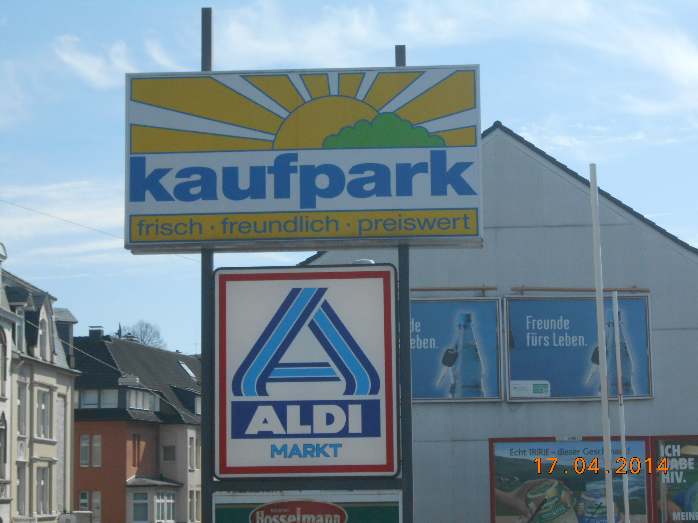 Kaufpark / Aldi - Reklame am Klingelholl