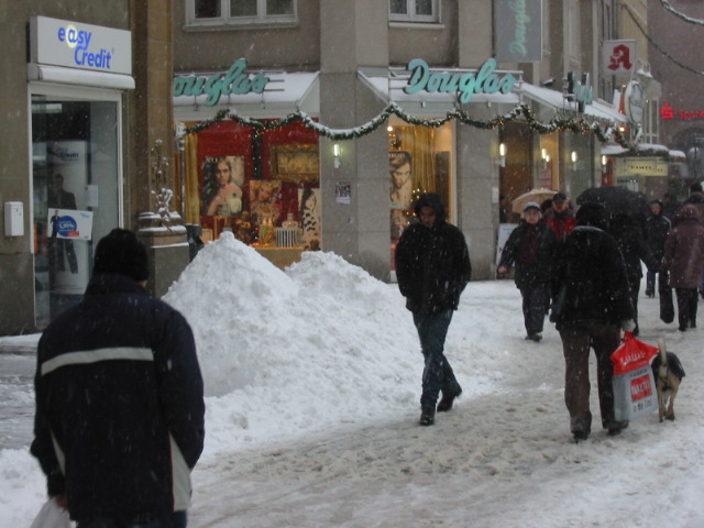 Die Fußgängerzone im Barmer Werth Winter 2011 -Januar