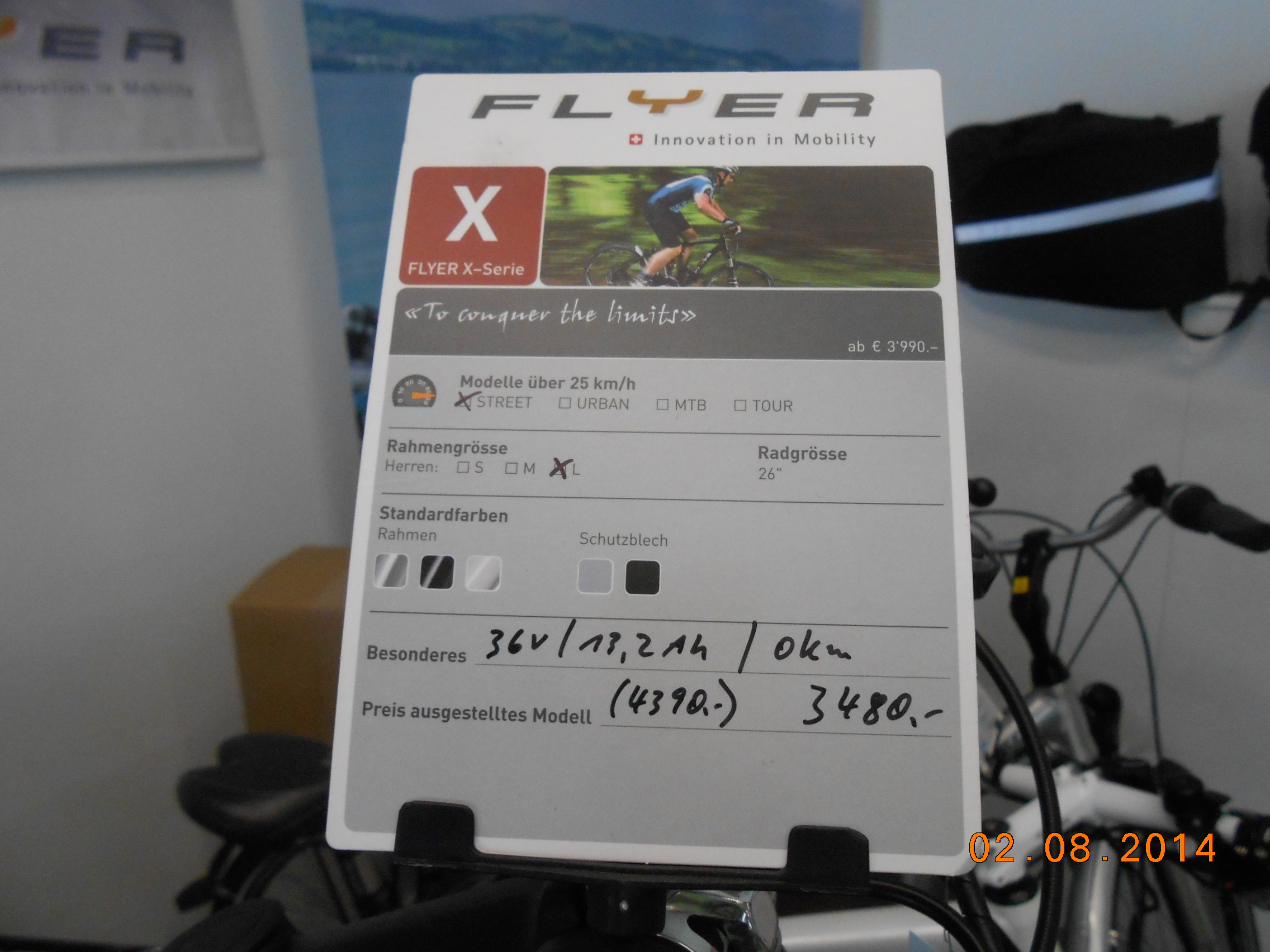 Preisinfo für ein E - Bike aus Schweizer Produktion