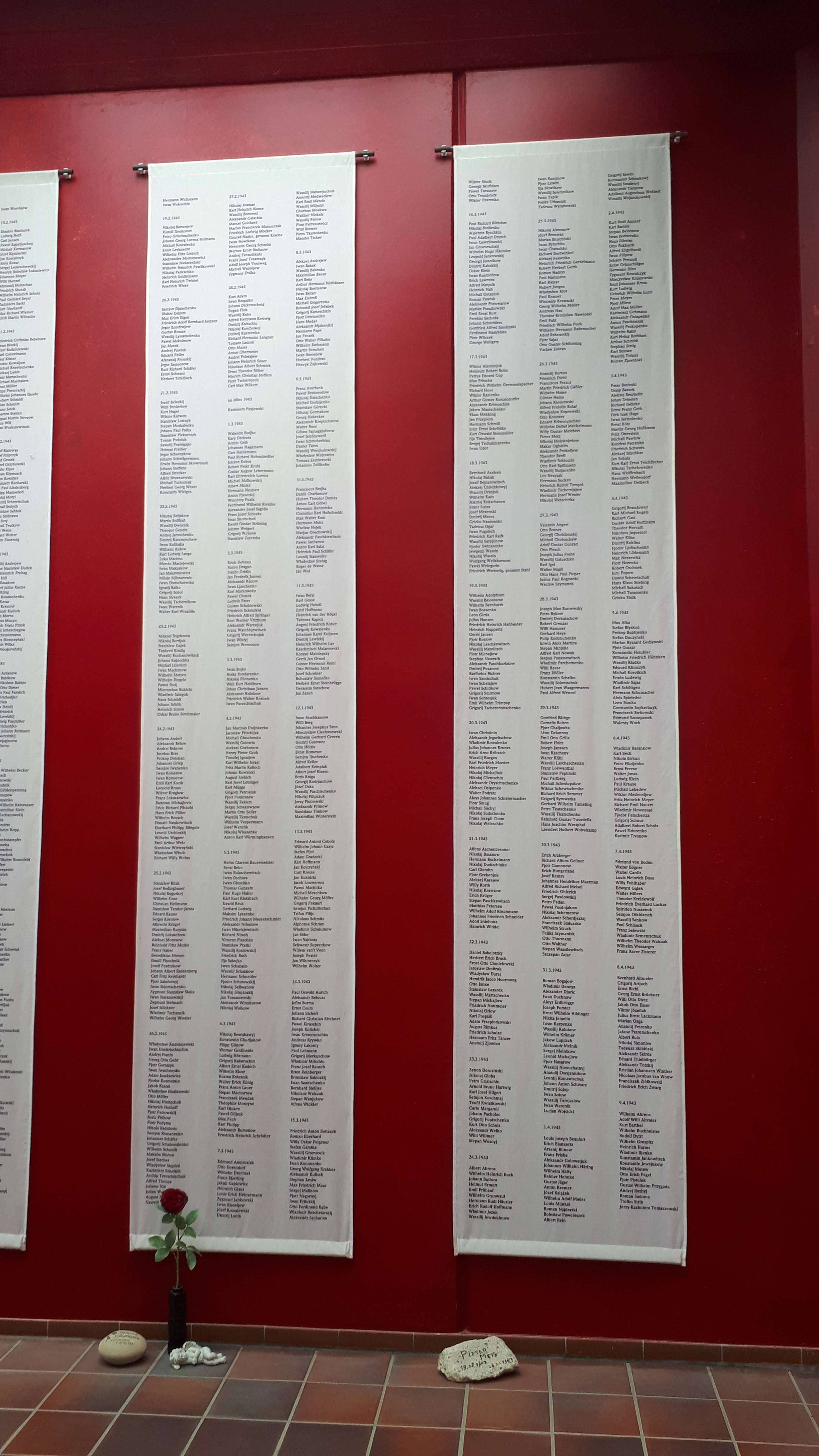 Namensliste der Toten im KZ Neuengamme