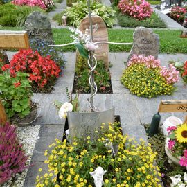 Grabinschrift, Edelstahl Blech an den Rändern wie eine Papyrusrolle gedreht, Edelstahl Blume die lieblingsblume der Verstorbenen, Urnengrab Gestalltung, individuelle Grab Gestaltung, unikat Metallgestaltung, Kunst auf dem Friedhof, mo-metallgestaltung