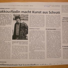 Schrott Kunst Zeitungsartikel, Mo-Metallkunst