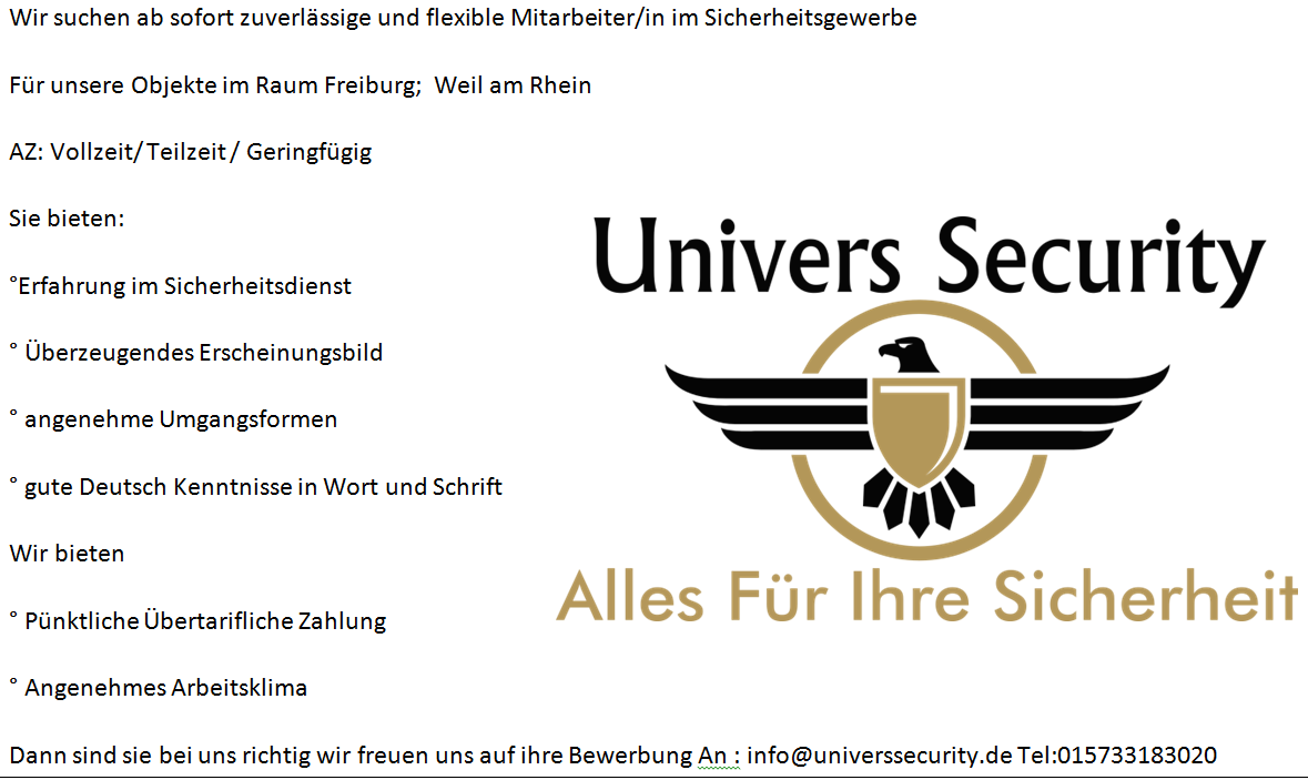 Bild 1 Univers Security in Waldkirch
