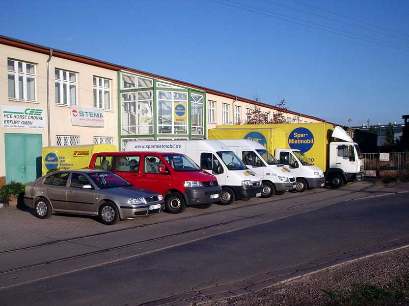 Firmensitz in Erfurt Hohenwindenstraße 
mit Beispielfahrzeugen