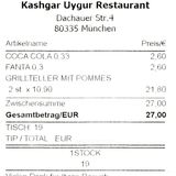 Kashgar Uigurische Restaurant in München