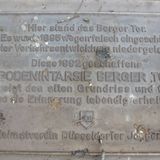 Gedenktafel Berger Tor in Düsseldorf