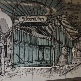 alte Metrodarstellungen U-Bahn Ffm - hier Paris um 1900