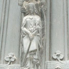Detail an der Kathedrale in Brüssel 