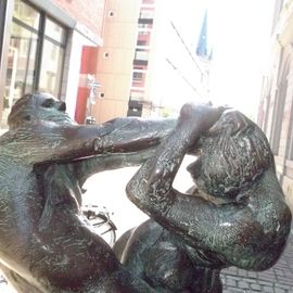 Skulptur Reiterkampf in Aachen