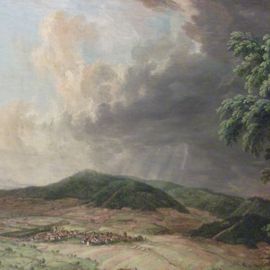 Christian Georg Sch&uuml;tz Blick auf Pyrmont von S&uuml;dosten 1775