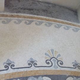 Mosaik auf dem Fußboden Detail