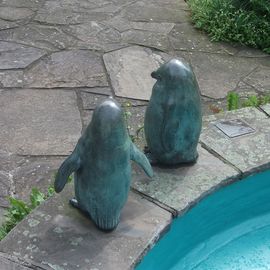 Pinguin Brunnen in Hilden