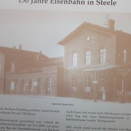 historische Fotografie des ehem. Bahnhofs Essen-Steele Ost