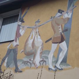 Ein Jäger aus Kurpfalz Wandmalerei in Schwetzingen
