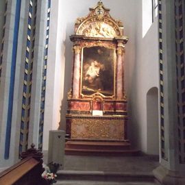 Seitenaltar mit der Darstellung eines Hl. Mönchs (Franziskus?)