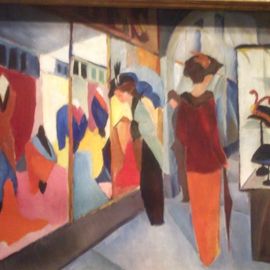 August Macke (1887-1914) Modegeschäft 1913 