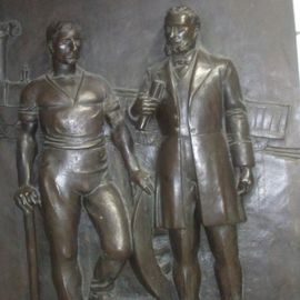 Gedenktafel der Düsseldorf-Elberfelder Eisenbahn-Gesellschaft im Seitengang des HBF Düsseldorf in Düsseldorf