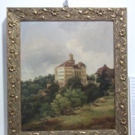 Schloss Ottmachau (Otmuców) - heute wird es als Hotel genutzt, hist. Gemälde