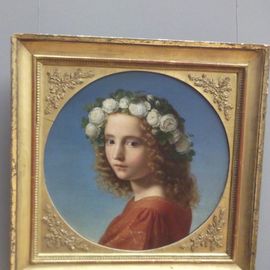 Theobald von Oer (1807-85) Mädchen mit Blumenkranz im Haar 