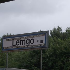 Angekommen in Lemgo, wie man es auf dem Schild sieht