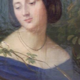 Caroline Bardua - Armgart von Arnim Tochter von Bettina um 1845 (spätere Flemming) Malerin