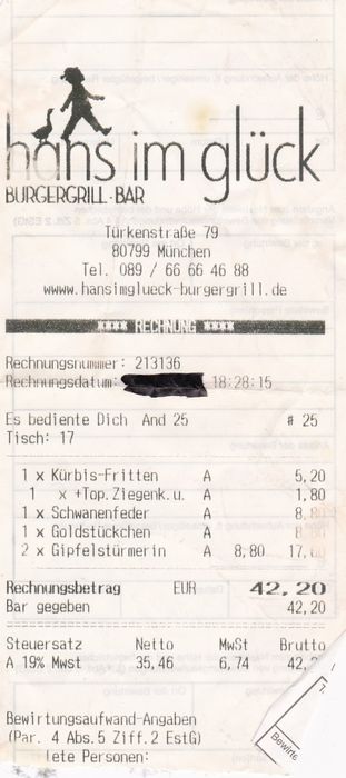 Nutzerbilder HANS IM GLÜCK Franchise GmbH