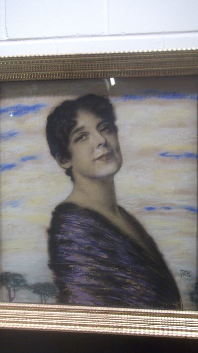 Franz von Stuck (1863-1928) Bildnis der Frau des Künstlers Mary um 1916