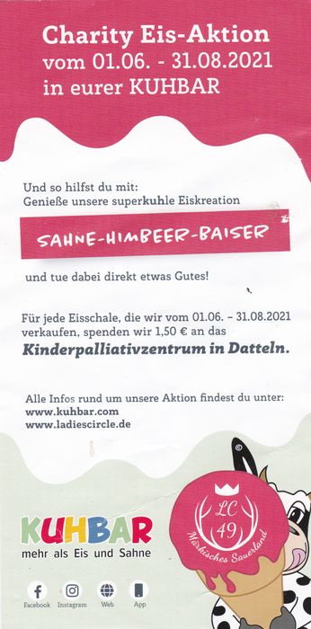 Flyer mit einem Hinweis auf die Spendenaktion