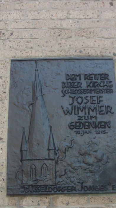 Josef Wimmer Gedenktafel am St. Lambertus in der Altstadt