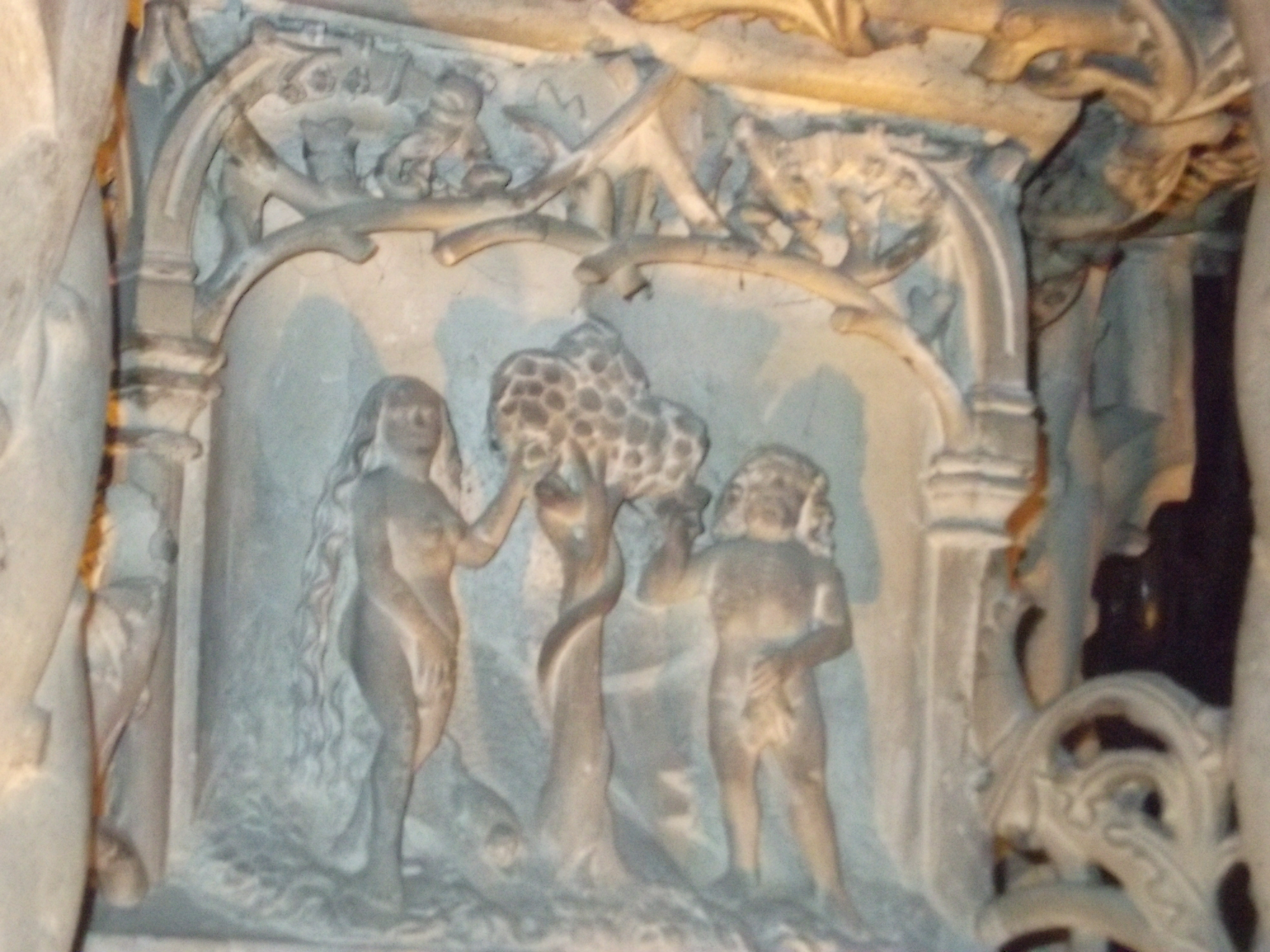 Detail am Sakramenth&auml;uschen: Adam und Eva