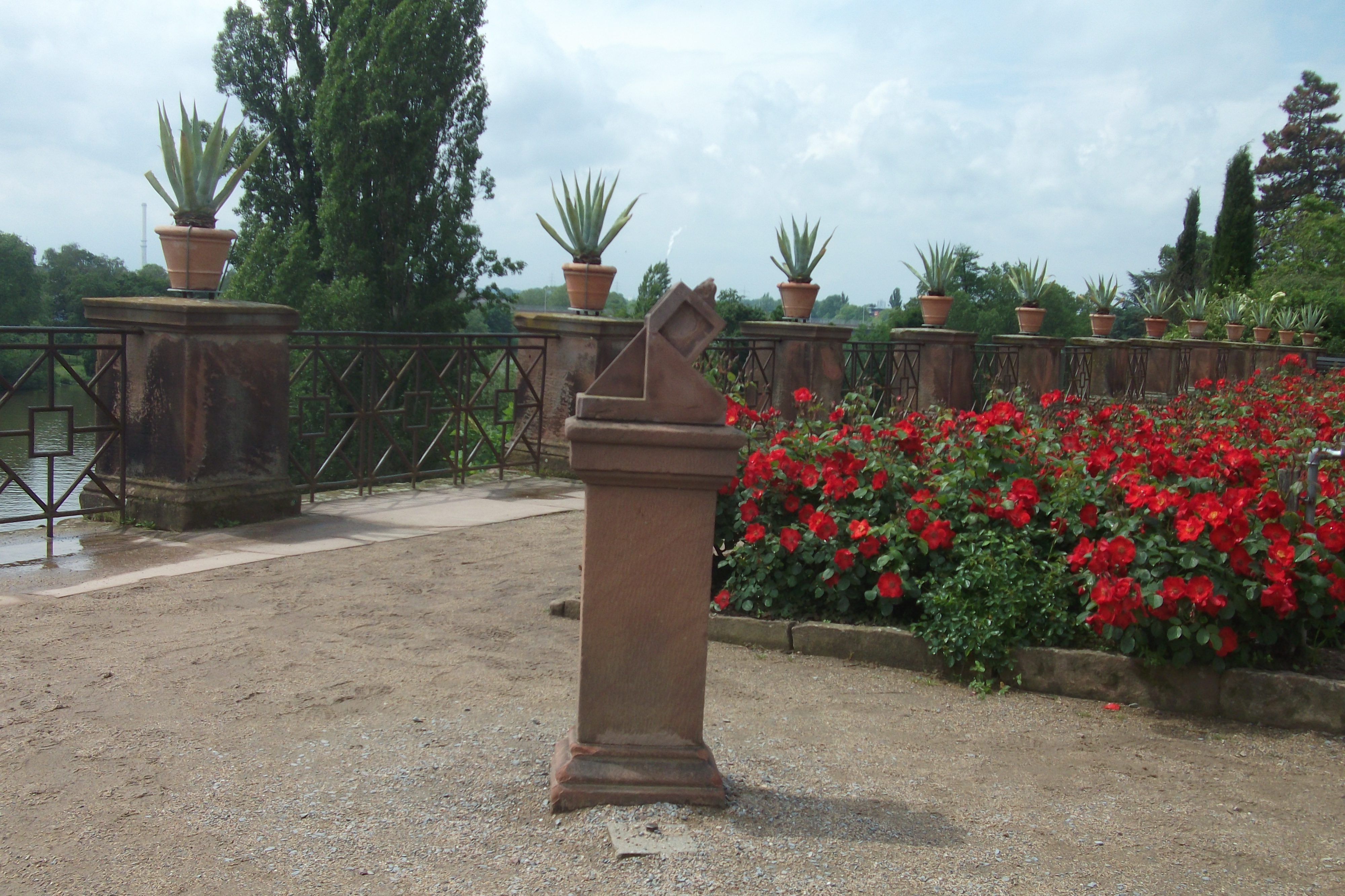 Garten am Pompeaneum vom Main aus gesehen