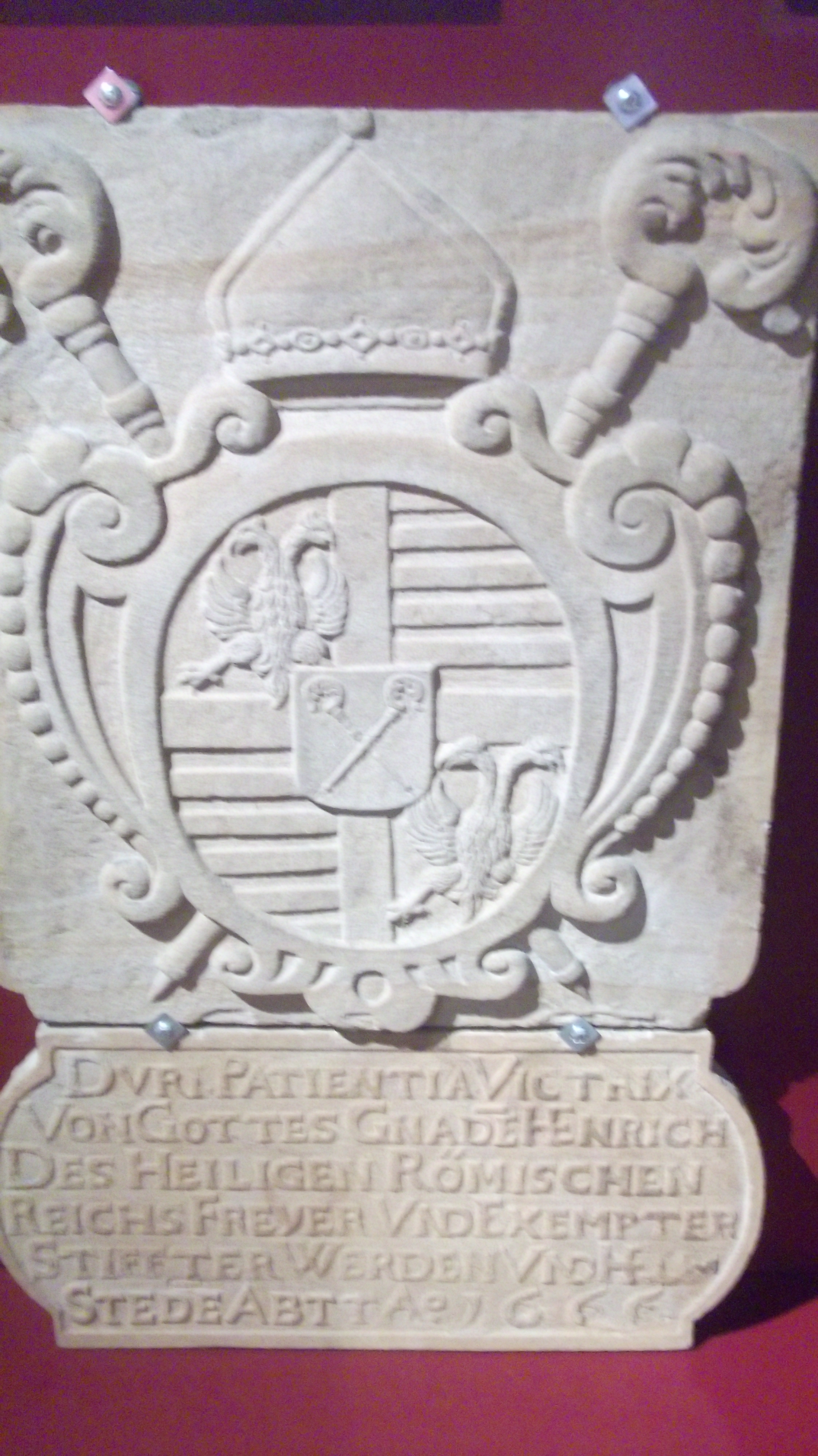 Wappen eines der Bewohner der eh. Burg