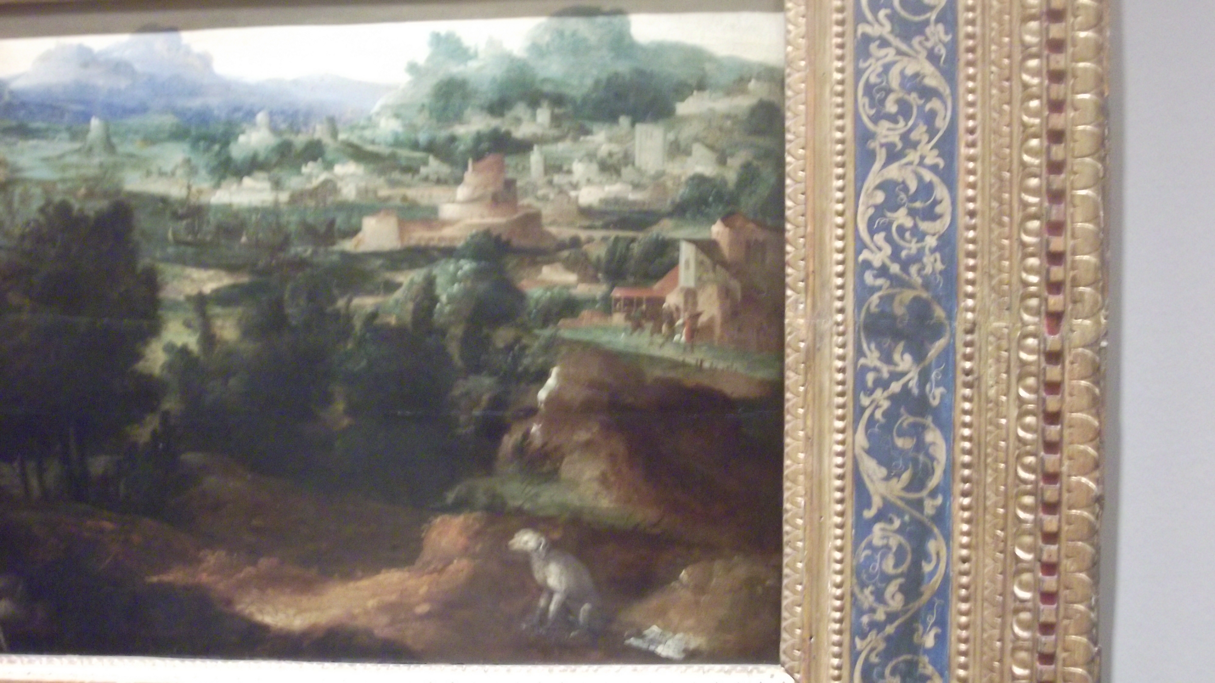 Jan van Scorel Tobias mit dem Engel Detail Landschaft