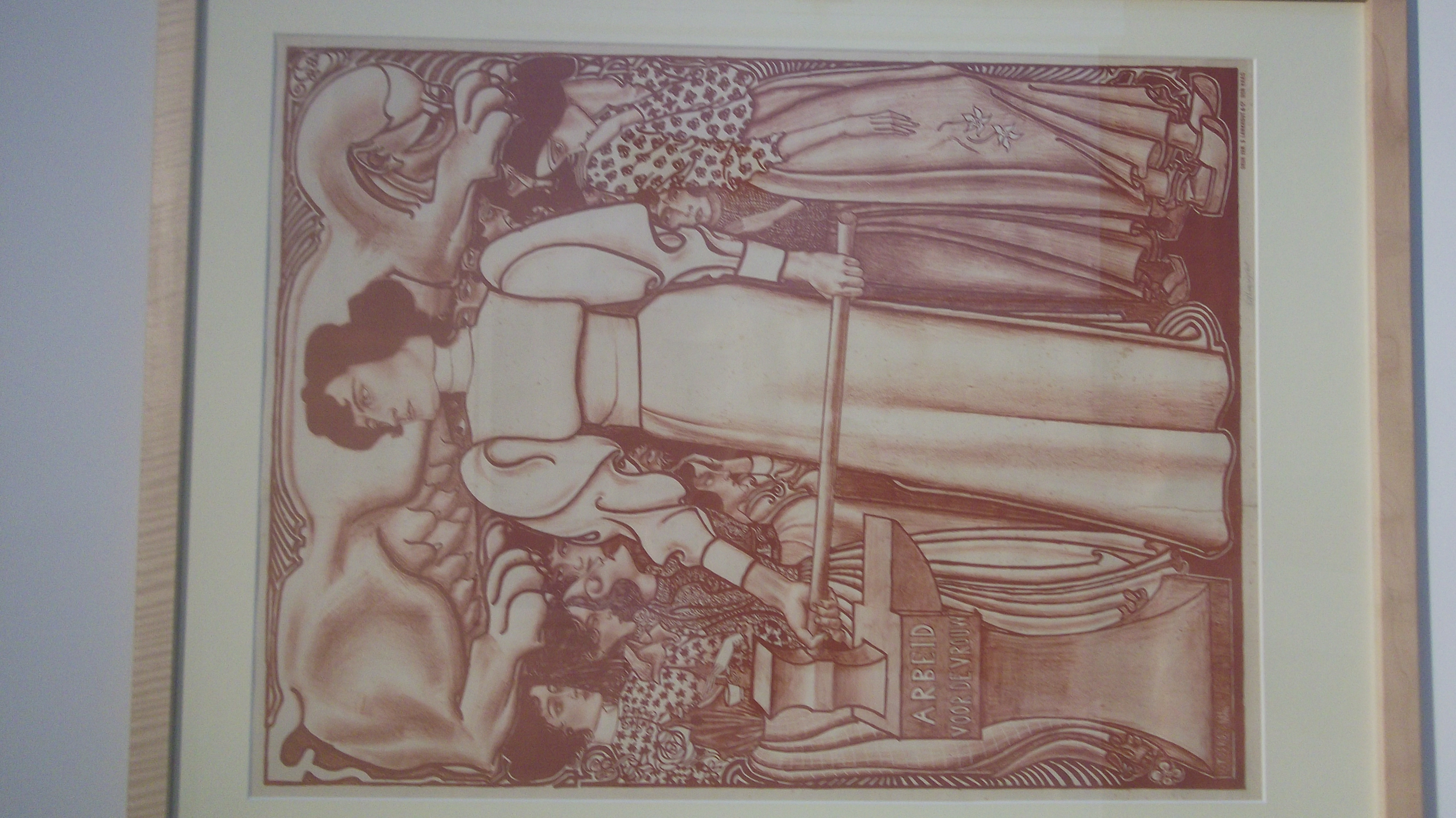 Jan Theoodor Toorop (1885-1928) Ausstellungsplakat Frauenarbeit  (Portrait Marguérite Helfrich 1898