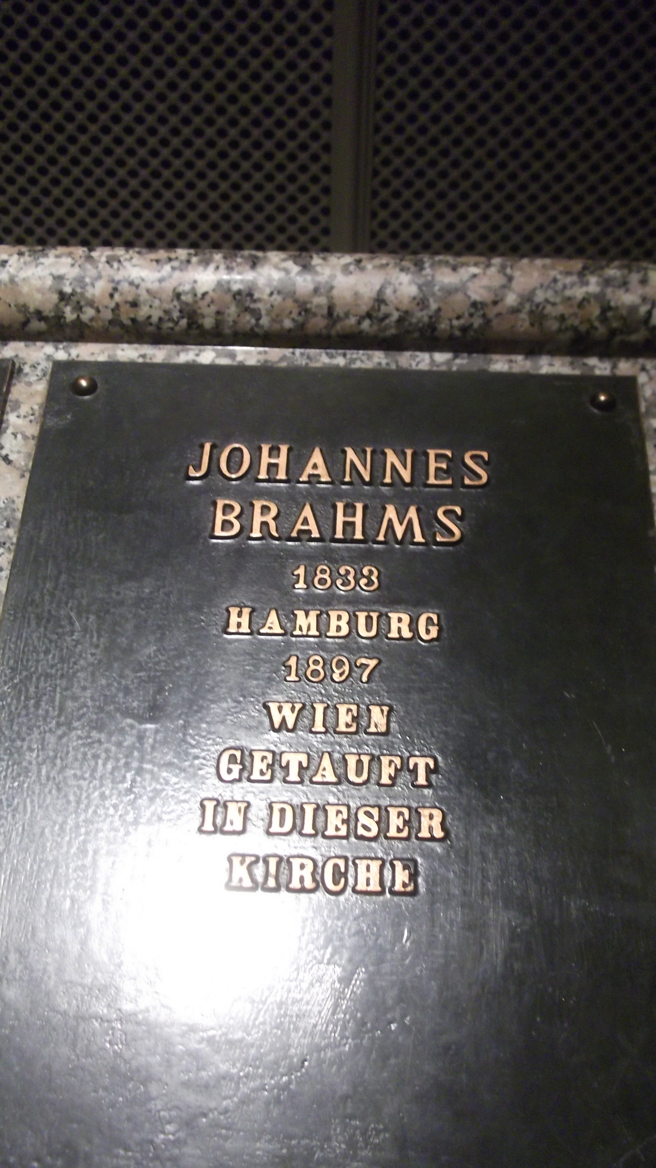 Gedenktafel Taufe Johannes Brahms