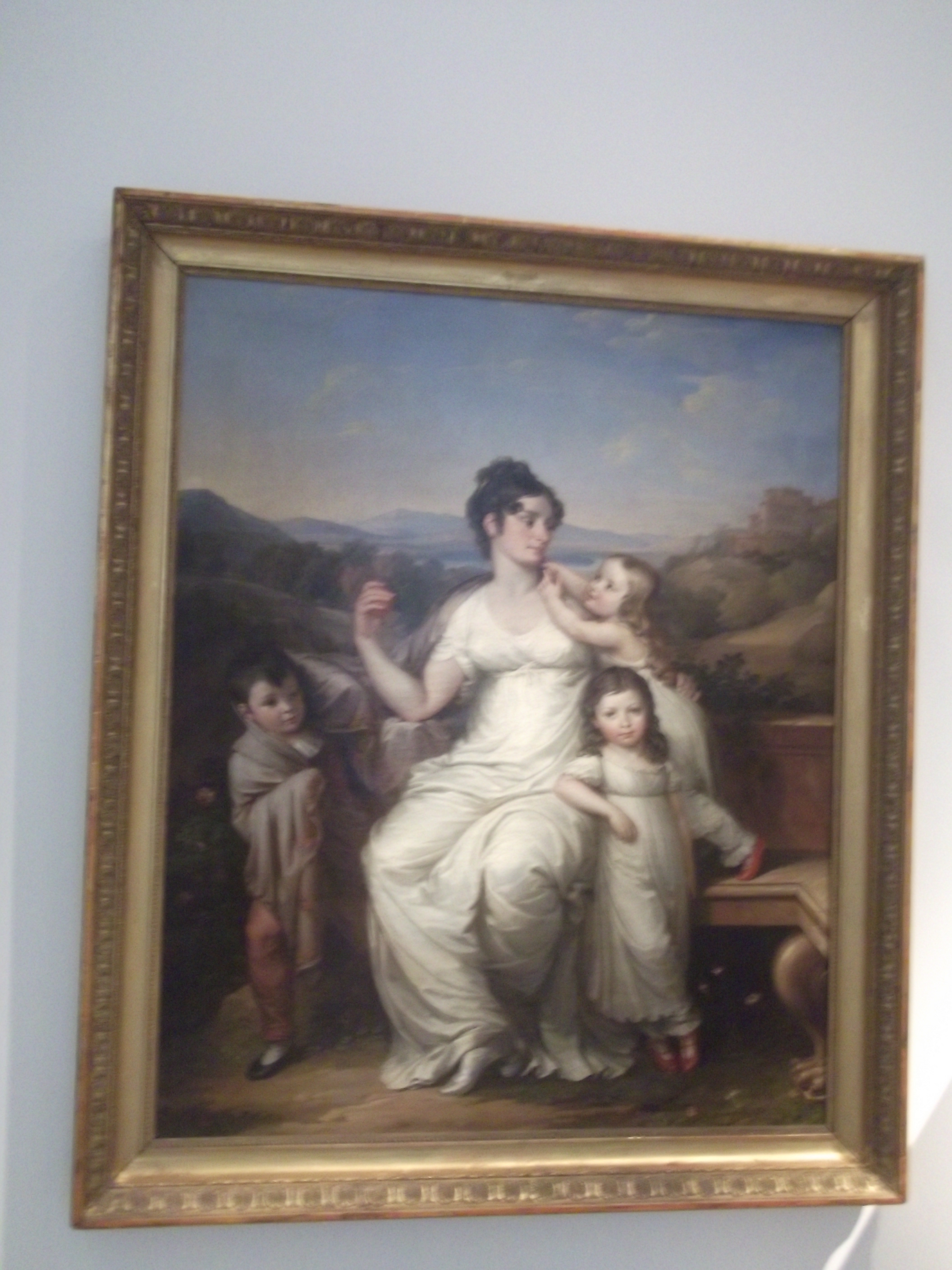 Josef Abel (1764-1818) Maria Theresia Josepha Reichsgr&auml;fin von Fries mit ihren &auml;ltesten Kindern Wien 1811