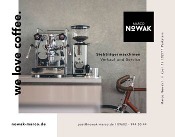 Logo von Marco Nowak - we love coffee. Siebträgermaschinen in Parkstein