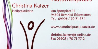 Naturheilpraxis Christina Katzer Heilpraktikerin in Edenstetten Gemeinde Bernried in Niederbayern