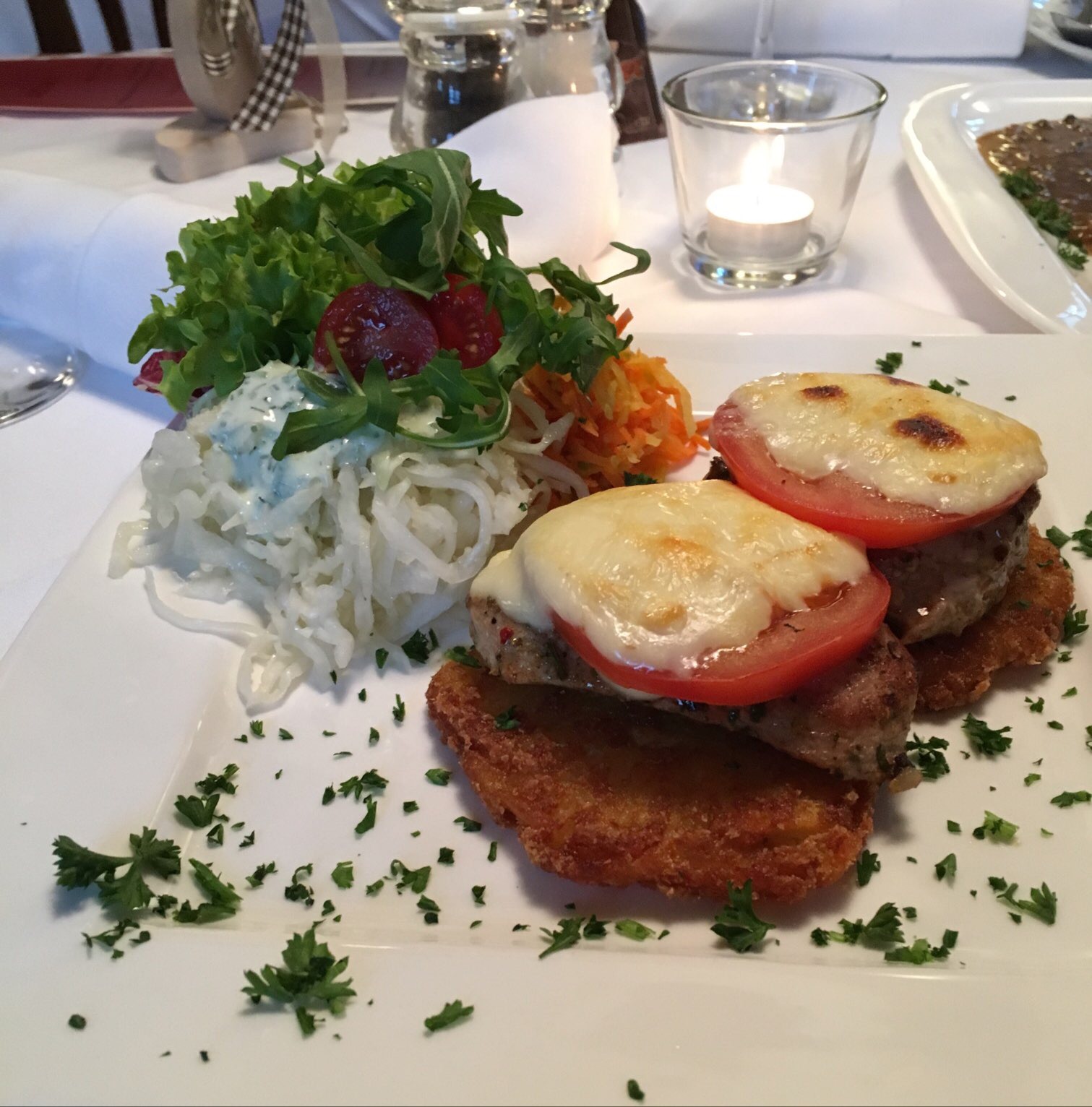 Schweinefilets auf Rösti für den kleinen Appetit..